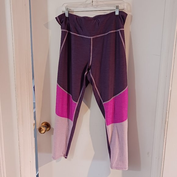 Athletic Works Women's Leggings XXL Burgundy Pink - Picture 1 of 4